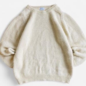 Vintage Lakeland Wool Mohair Natural Tone Knit Chunky Sweater Unisex